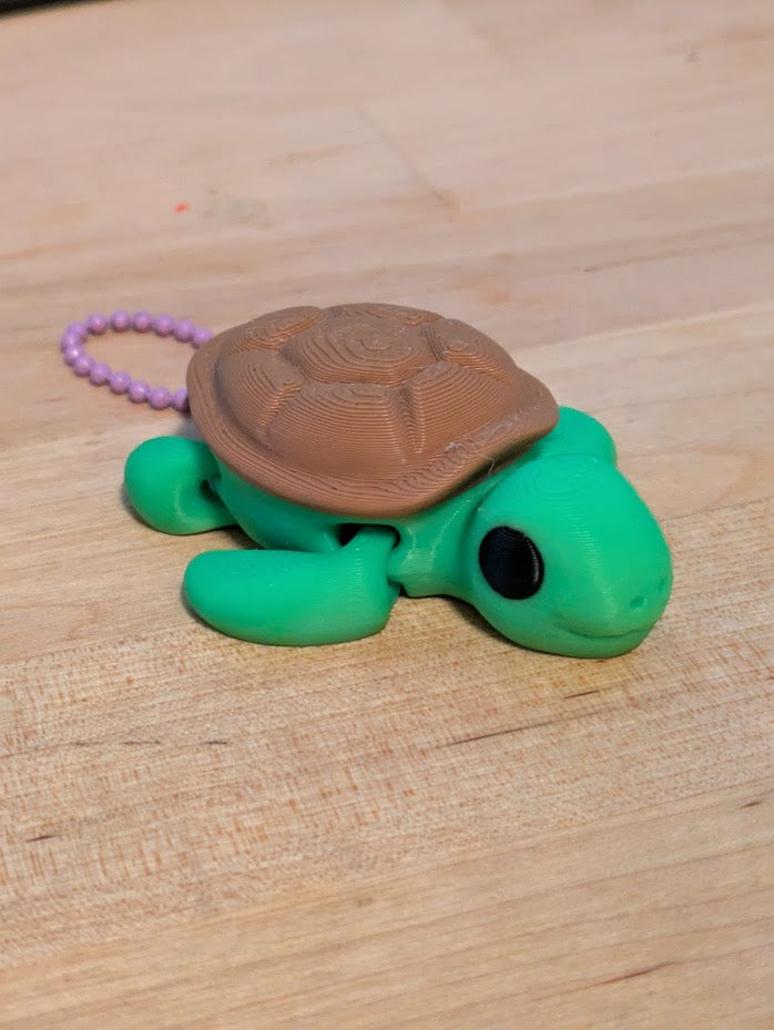 baby turtle keychain