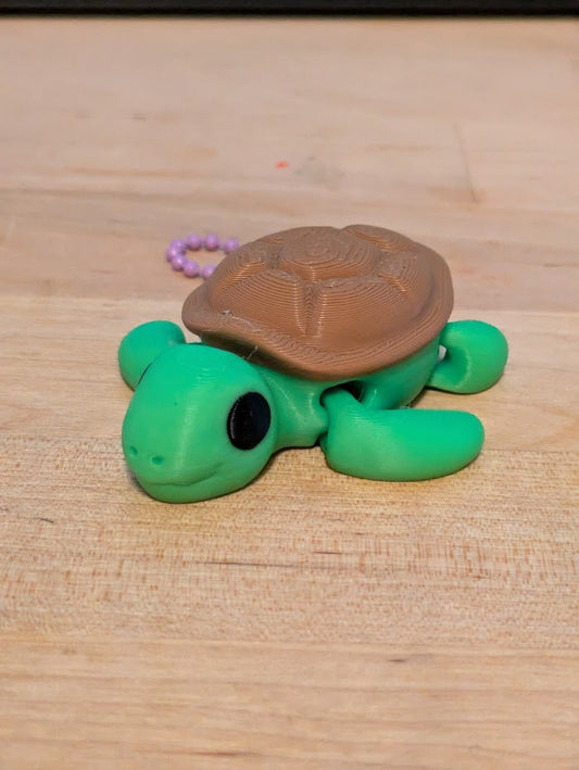 baby turtle keychain