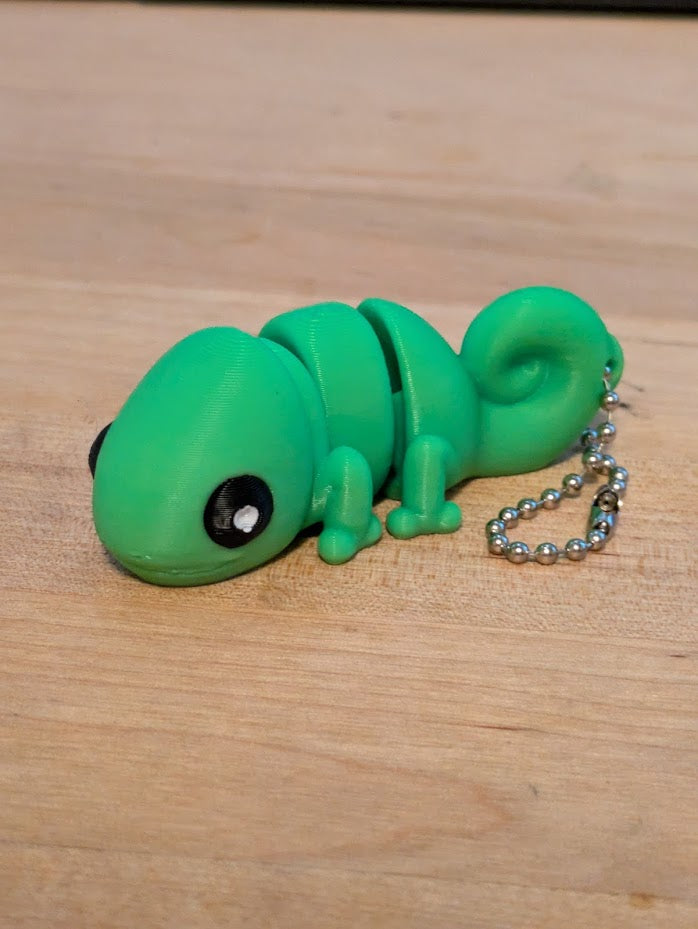 baby chameleon keychain