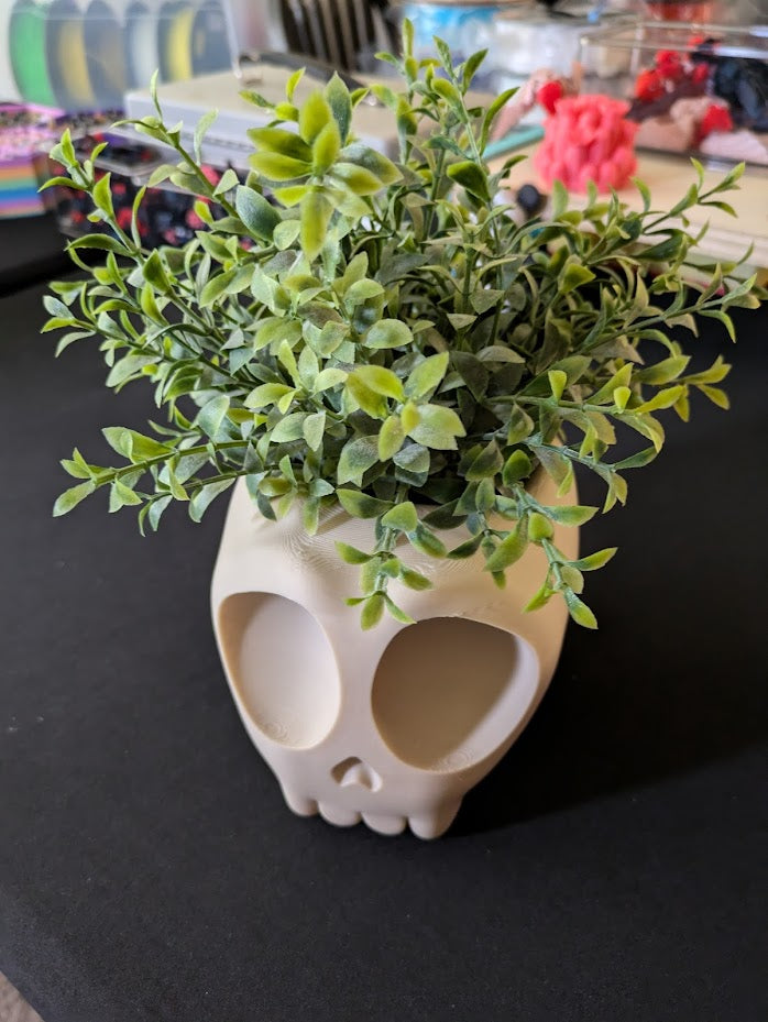 skull planter