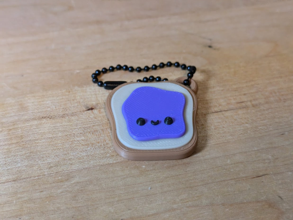 jelly toast keychain